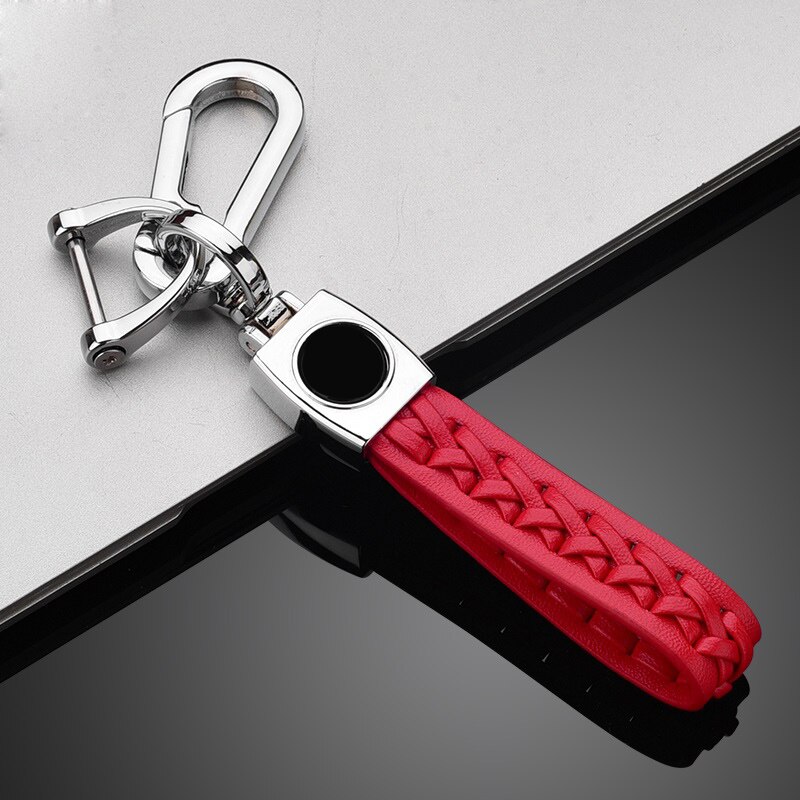 Coque de protection de voiture en TPU, Fiber de carbone, pour Kia Ceed Rio Rio5 Sportage R K3 KX3 K4 K5 Ceed Sorento Cerato Optima: Red Keychain 2