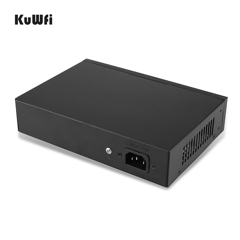 KuWFi Smart POE Switch 4 Port POE 2 Port Uplink Metal Desktop Network Switch Power Over Ethernet 802.3af/at 78W Unmanaged