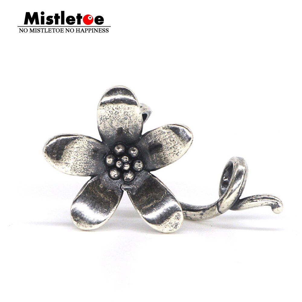 Mistel Schmuck Echte 925 Sterling Silber Blume Troll Anemone Anhänger Nur passen Troll Armbinde Nicht passen Pfanne Armbinde
