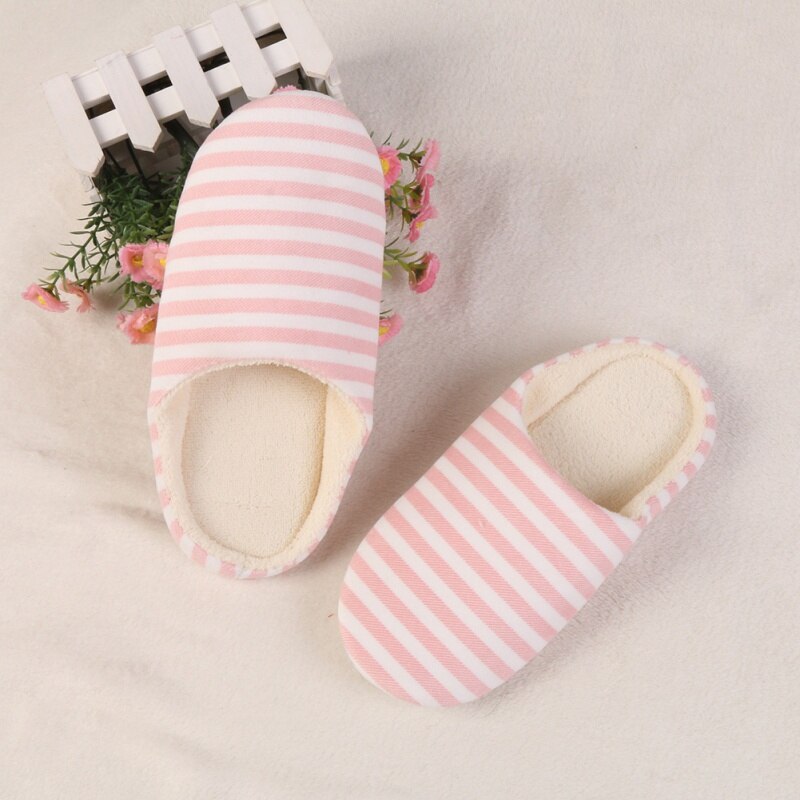 Women Indoor Floor Flat Shoes Spring Autumn Linen Flip Flops Home Slippers Slides Striped Female House Floor Slippers