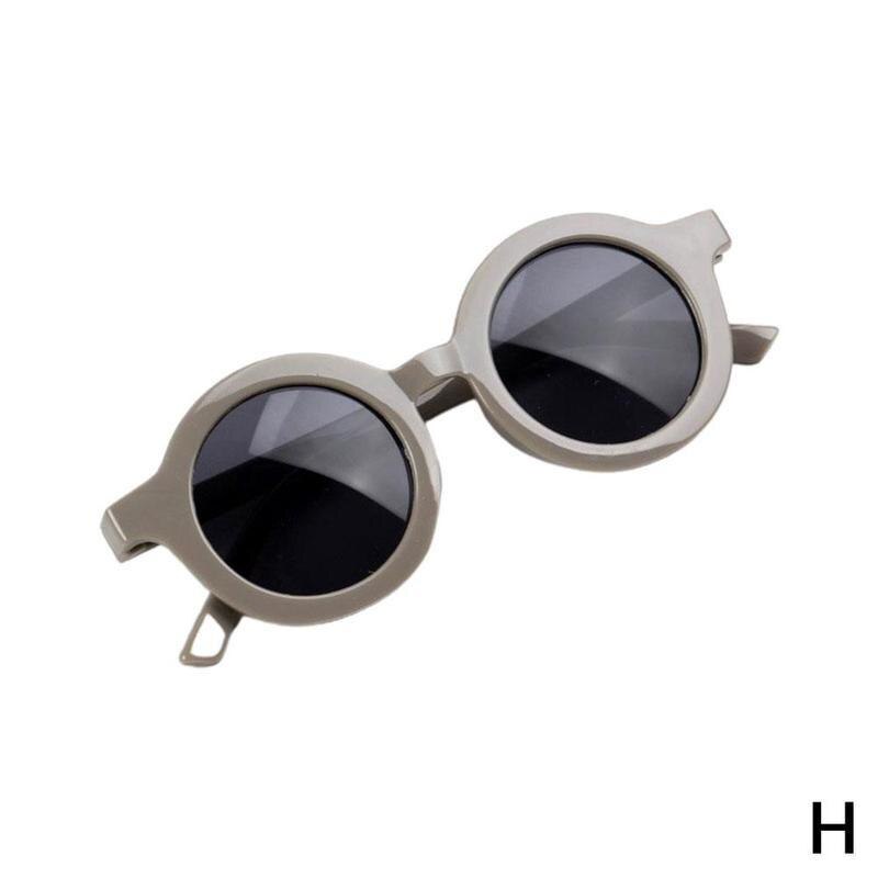 Retro Ronde Kinderen Zonnebril Jongens Meisjes Zon Bescherming Brillen Glazen Kleurrijke Uv Vintage Zonnebril Kinderen Klasse X9O4: H