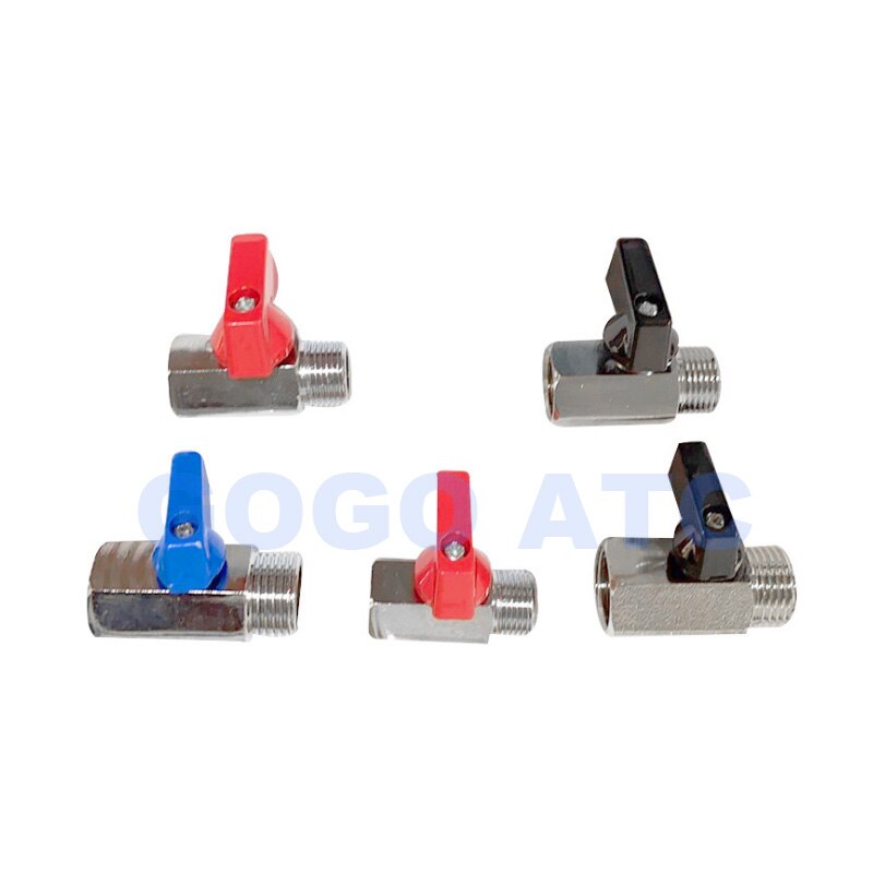Messing Mini Ball Ventil 1/8 1/4 3/8 1/2 3/4 BSP Weiblich Männlich Gewinde Hardware 2 Weg Ball Ventil Kupfer