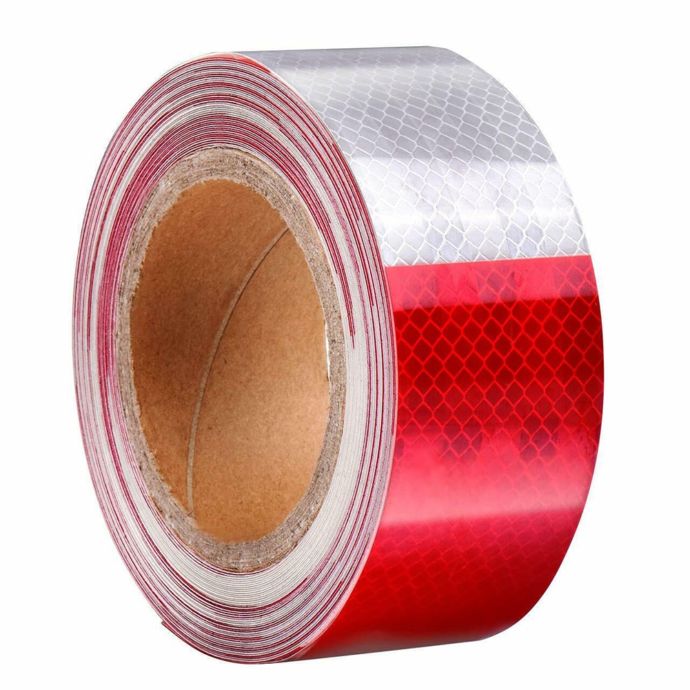 Car Reflective Strip Truck Trailer Reflective Tape Sticker Warning Strip Sign Night Driving Safety Red White Reflective Strips