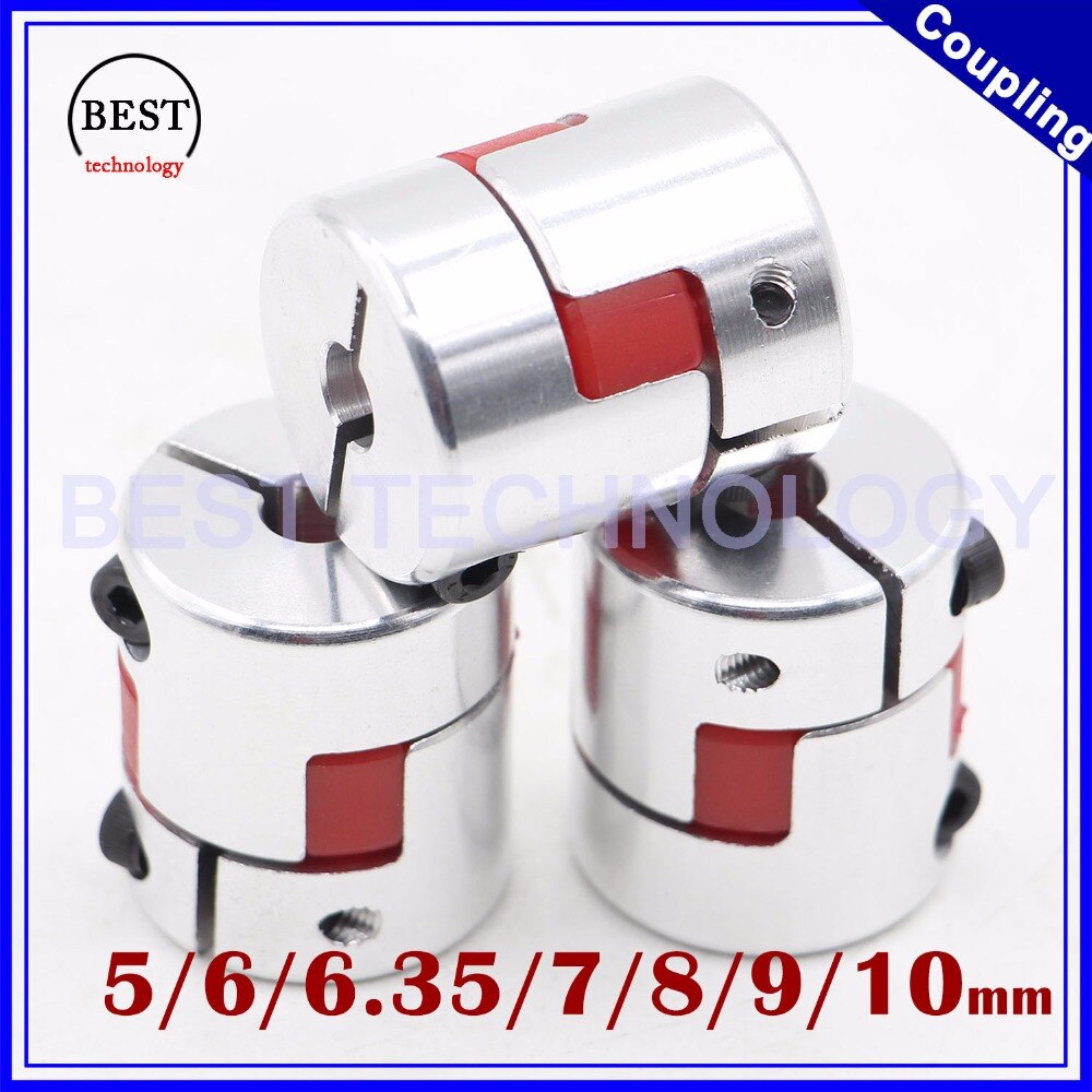 3pcs D=25mm L=35mm Jaw Flexible Coupling Plum coupling Spider Coupler Inner hole 6.35 to 10 mm 5 / 6 / 6.35 / 7 / 8 / 9 / 10