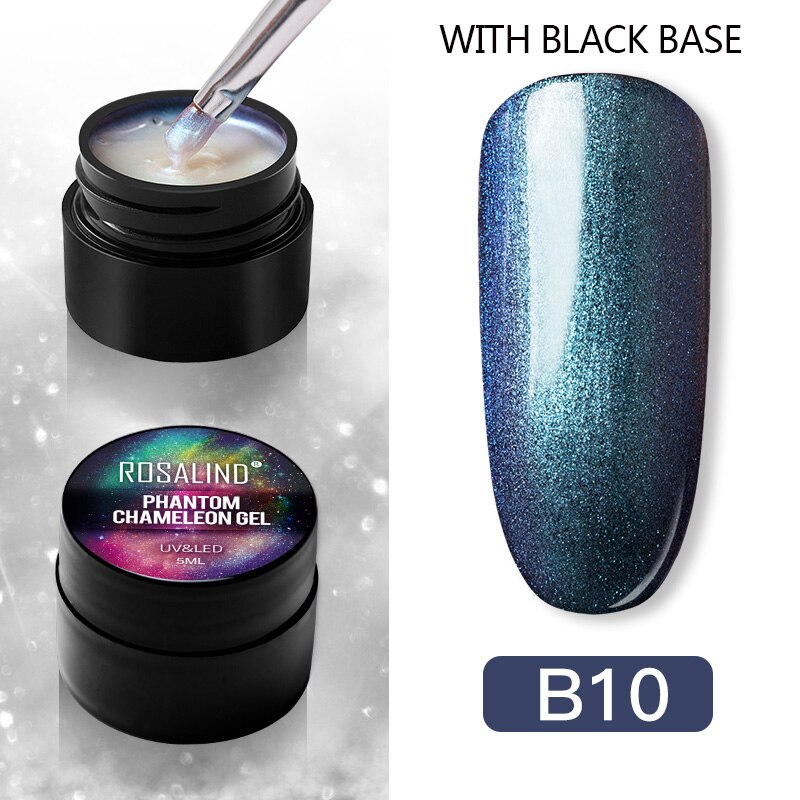 Rosalind gel neglelak phantom kamæleon alt til manicure dekoration base top til negle uv led lampe hybrid lakker: B10