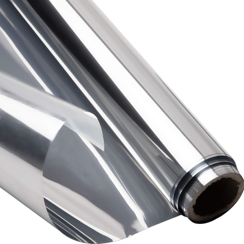 Mirror Effect One Way Vision Window Film Privacy Protection Anti-UV Rejection Solar Protection Window Tint Building Sticker: 60cm*5m