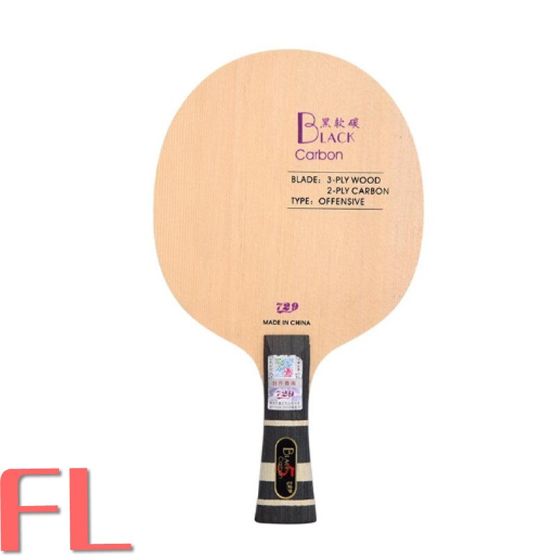Friendship 729 Black Blue Yellow Carbon Table Tennis Blade Offensive Ping Pong Racket Bat: Black FL
