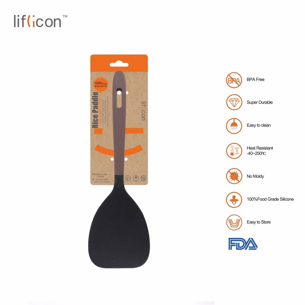 Liflicon Siliconen Rijst Mash Paddle Lepels, Werkt voor Rijst/Aardappelpuree, Premium Keuken Rijst Paddle, non-stick en Hittebestendig