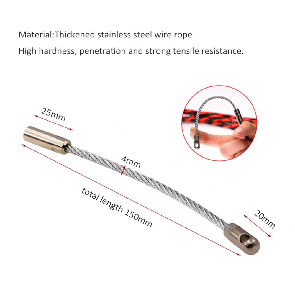 Voor Reparatie Snelle Hulpgereedschappen Automatische Draad Draad Draad Kabel Elastische Threader Fish Tape Leader Connector Kop: Beige