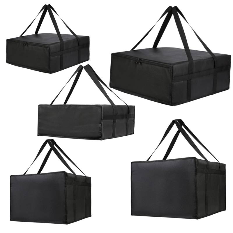 Pizza Carrier Insulated Bag Food Bag Sturdy with Dual Zippers for Pizzerias Multifunctional Reusable Grocery Shopping Bag