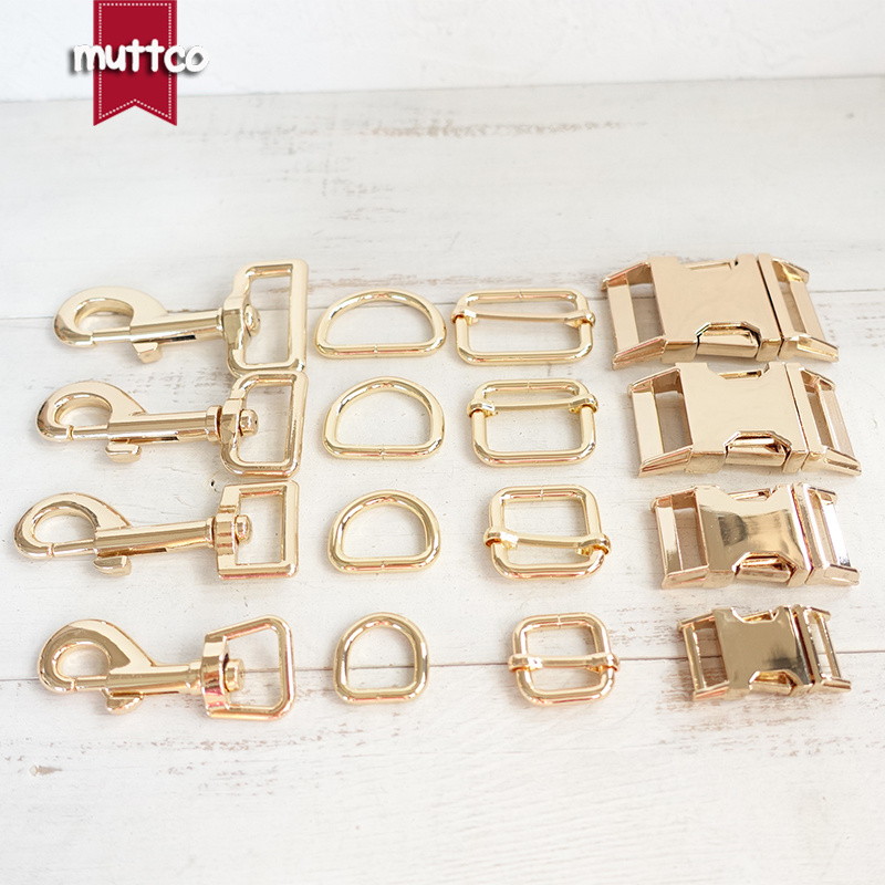 (Metalen Gesp + Passen Gesp + D Ring + Metalen Hond Sluiting/Set) 15,20,25,30 Mm Singels Zinklegering Diy Halsband Accessoire 4 Kleuren