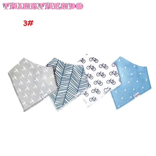 4 stuks baby slabbetjes voor jongens en meisjes, boerdoeken, waterdichte slabbetjes, bandana 's  e06f: 3