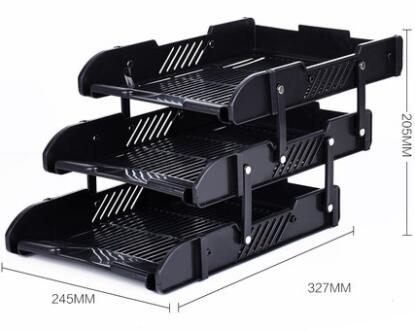 Document Stand Holder Office Desktop Plastic Tray File Holder Rack Storage Suppiles Book Magzine File Organizer Tray Rack Shelf: H