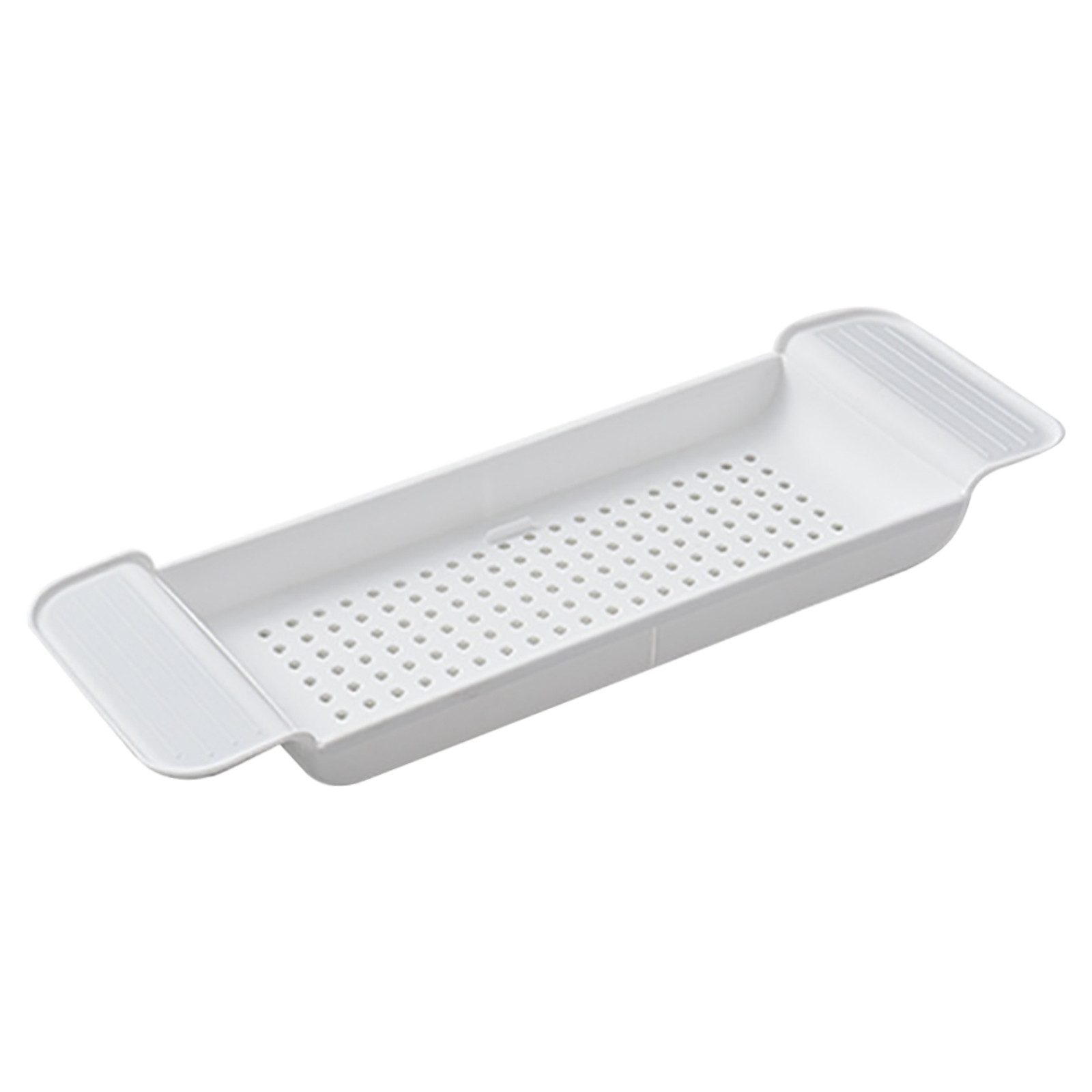 Retractable Bathtub Storage Rack Bath Tray Shelf Tub Multi-Function Bathroom Tools Towel Storage Shelf Kitchen Sink Drain Holder: White