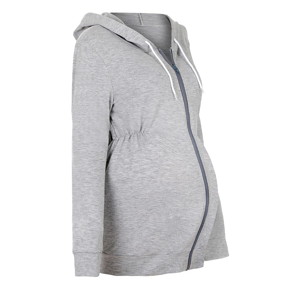 Maternity Breastfeeding Hoodie Sweatshirt Autumn Winter Pregnant Women Clothing Lactation Clothes For Nursing Mothers Tops