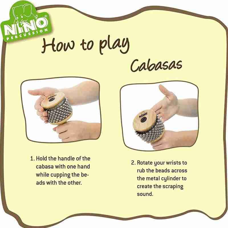 Mano instrumento de percusión Cabasa juguete de bebé musical Orff banda de madera instrumento de percusión de H7V7