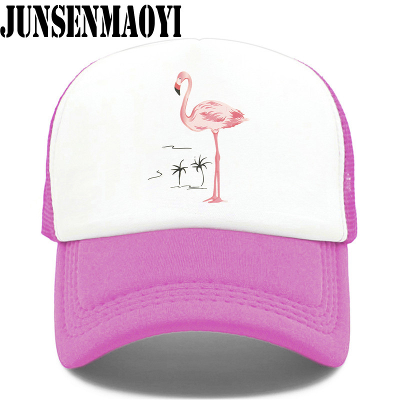 Casquette flamant rose rose pour filles, chapeau d'été, hip hop, en maille, pour femmes et enfants,: S / vert militaire