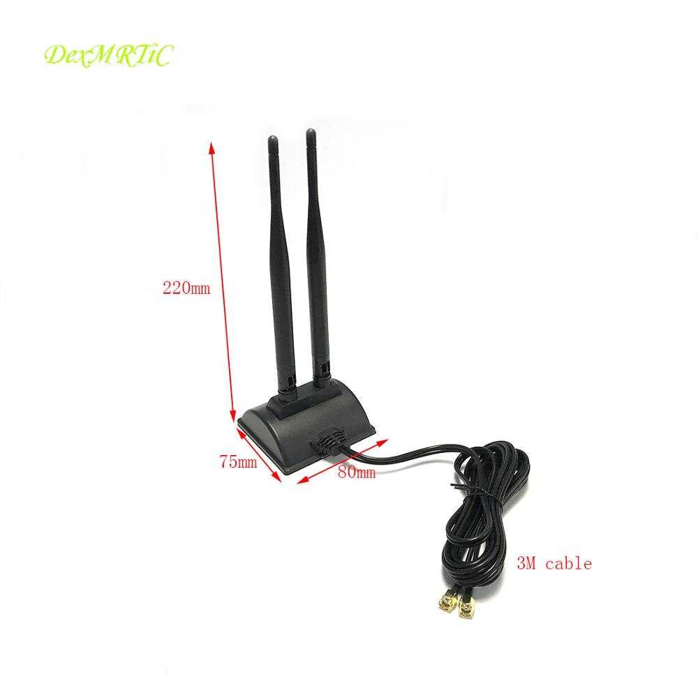 1Pc 5G Dual-Band Antenne 6DB Omni High-Gain Extension Antenne 3M Kabel Sma Connector draadloze Netwerkkaart Wifi Router