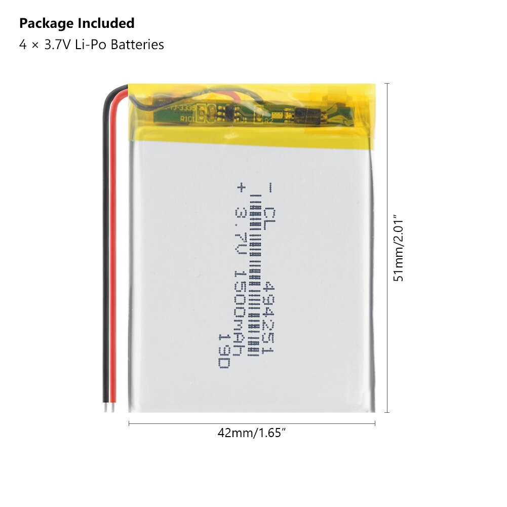 1500mAh lithium-ion polymer battery 3.7 V 494251 For MP3 MP4 MP5 GPS KTV household battery amplifier audio computer microphone