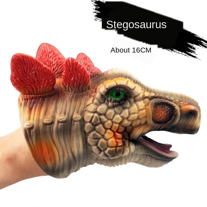 Dinosaur Hand Puppet Soft Vinyl Rubber Animal Head Hand Puppet Figure Toys Gloves For Children Model kids puppets: 5