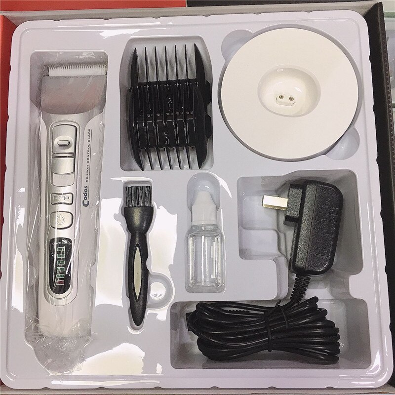 100% Originele Codos Tondeuse Professionele Elektrische Tondeuse Oplaadbare Tondeuse Salon Wit 100-240V Chc-916