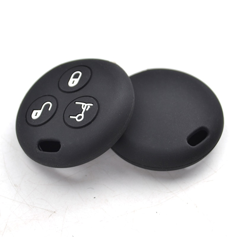 For Smart Fortwo City Roadster Forfour Silicone Car Key Case Cover Keyless Fob Shell Skin Keyring Key Chain Holder Protector