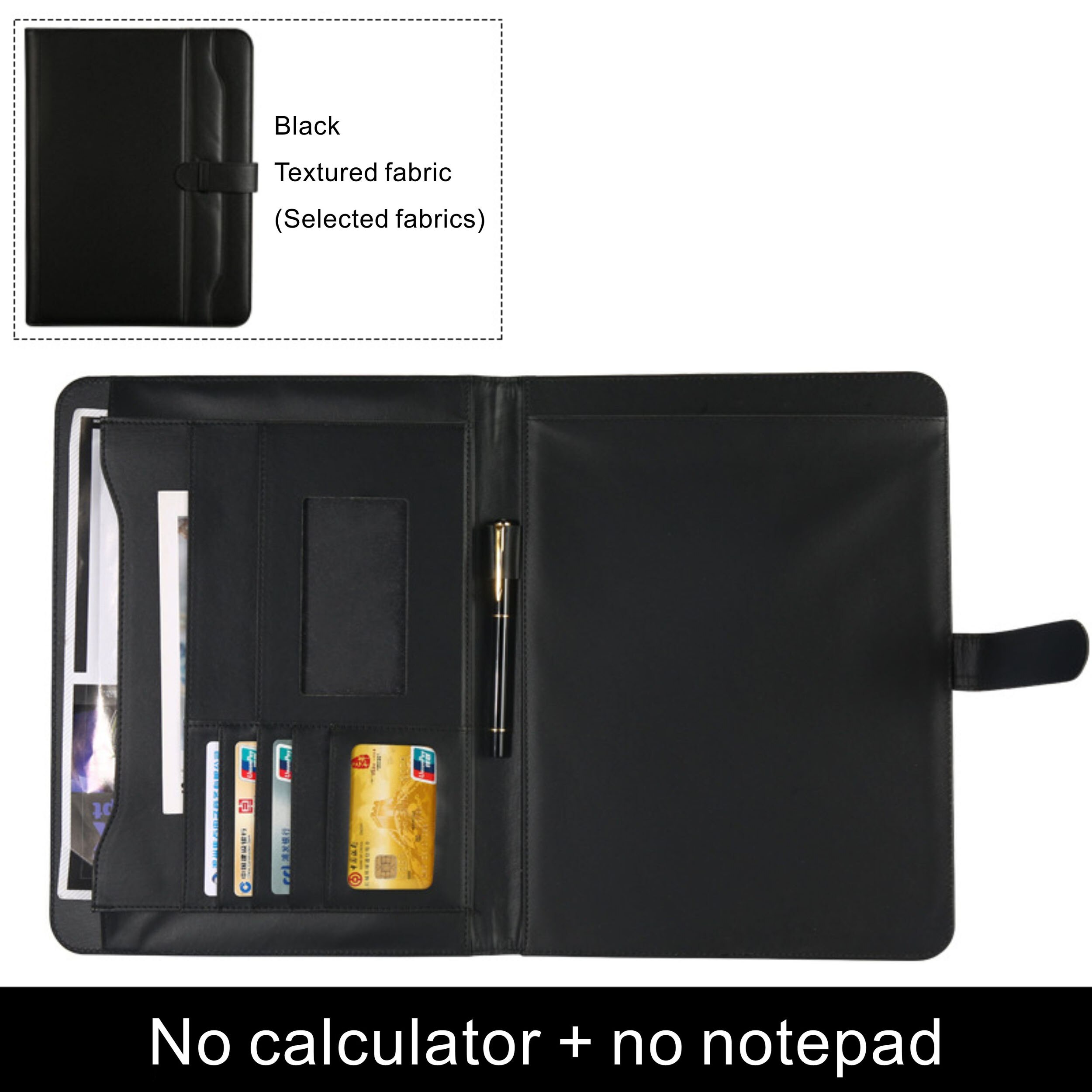 A4 Leather Folder Multifunctional Pu Business Folder Office Sales Manager Folder: Style4