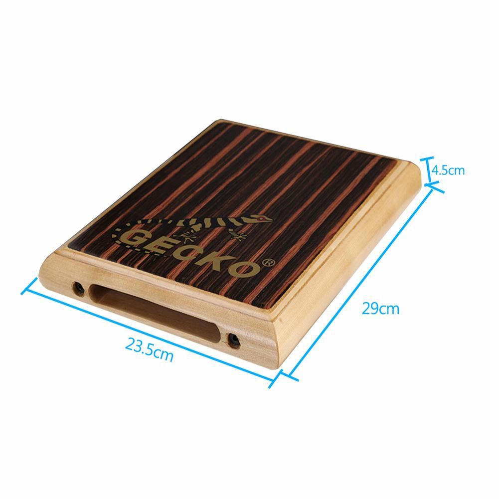 GECKO Cajon tambour de voyage, boîte compacte, tambour plat en bois, Instrument de Percussion avec clé réglable, sac de transport