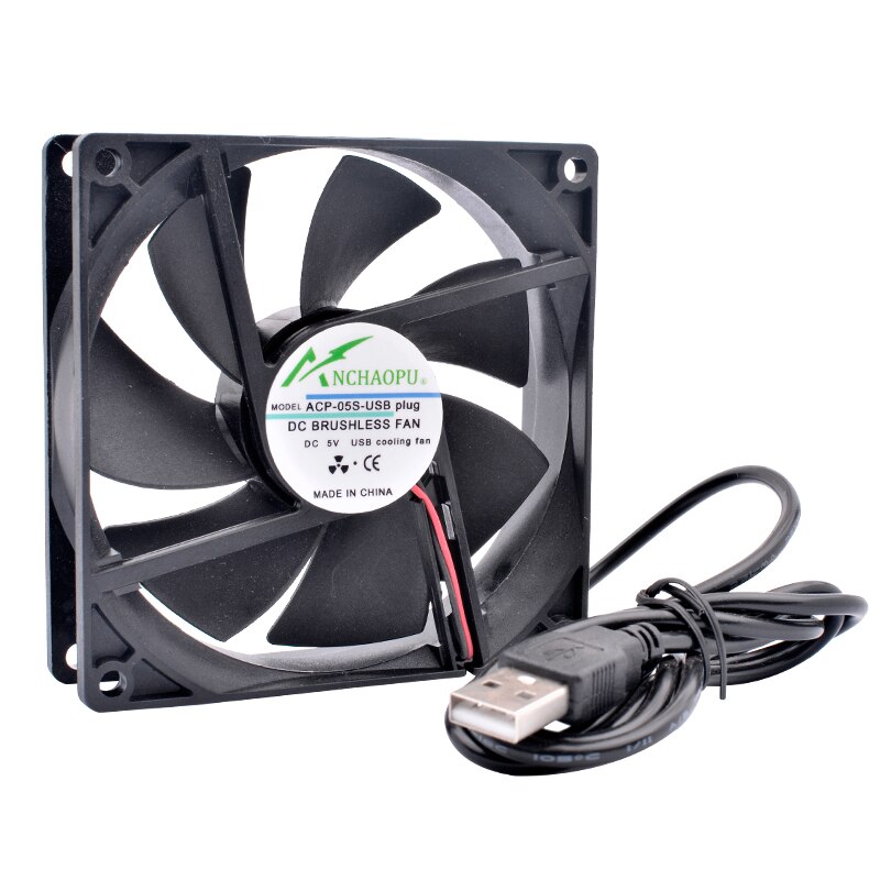 40mm 50mm 60mm 70mm 80mm 92mm 120mm DC5V conector USB ventilador de refrigeración silencioso para DIY enrutador de refrigeración juego TV box fuente de alimentación