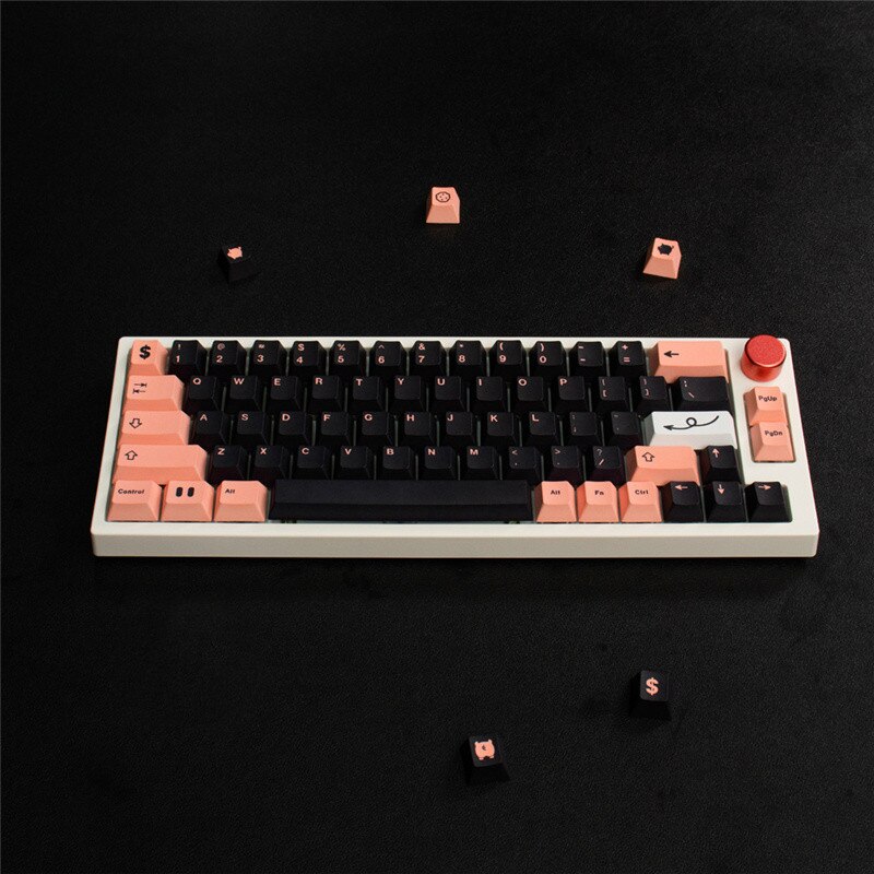 137- key gmk truffle pig keycaps cherry profile dye sublimation for mx switches with 2u 1,75 u shift  gk61 gk64 980