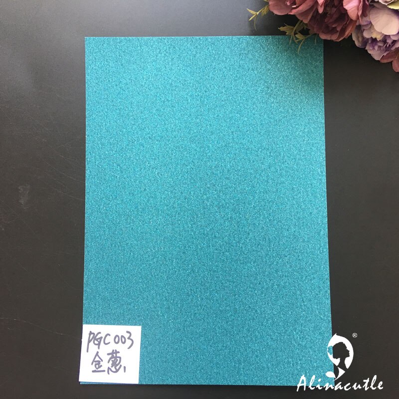 6 colors x 2sheet cardstock paper card stock Green Color Shades Glitter A4 250gsm Paper DIY Scrapbooking paper pack Alinacraft