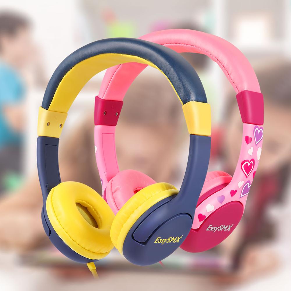 Kinderkoptelefoon met microfoon 80-85db kinderkoptelefoons voor  mp3/4 pc smartphones oordopjes kinderen verjaardag kerstmis