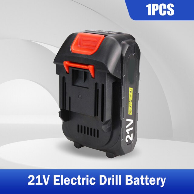 Destornillador eléctrico de 21V y 1500mAh, batería recargable de iones de litio para destornillador inalámbrico, Mini taladro, batería de herramientas eléctricas: 1PCS