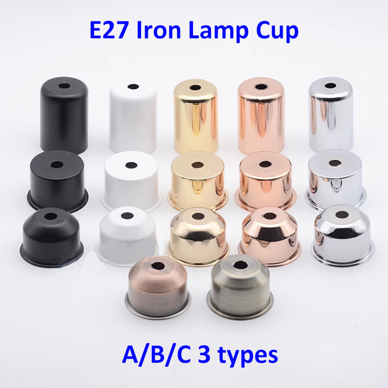 Lamphouder Cup E27 Vintage Lamphouder Cup Antiek-Brons/Zwart/Wit/Goud/Chroom Ijzeren Lamphoes Verlichtingsaccessoires