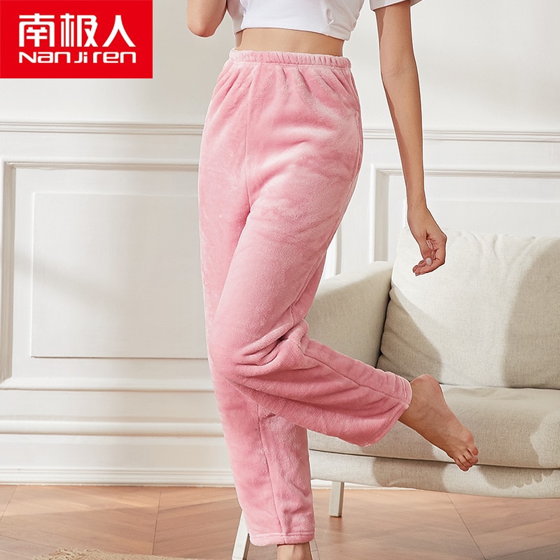 NANJIREN MARKENQUALITÄTS-sexy Flanell Schlaf Hosen Für Frauen Große Größe Hause Schlafanzug Plus Samt Hosen lässig verlieren Schlaf Höschen Hosen Pyjama