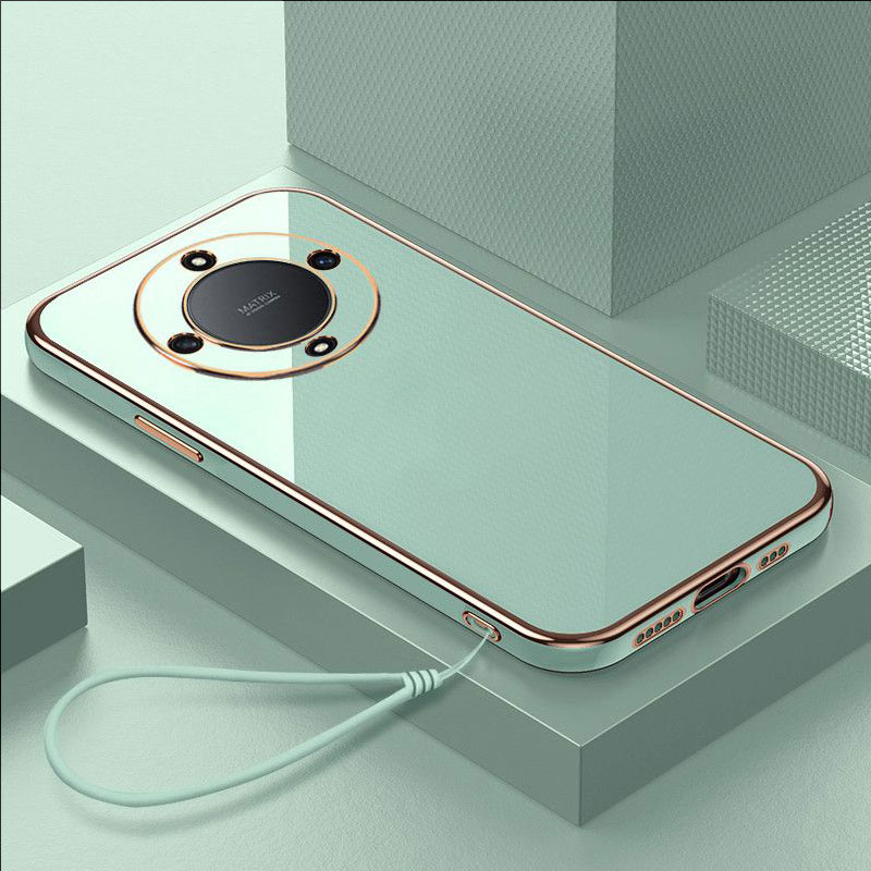 Honor  x9b hülle, honor  x9a handyhülle, honor Magie 5 lite hülle, Magie 6 lite luxus quadratische beschichtung, weiche silikon-rückseite, fundas: Bauchmuskeln / Himmelblau