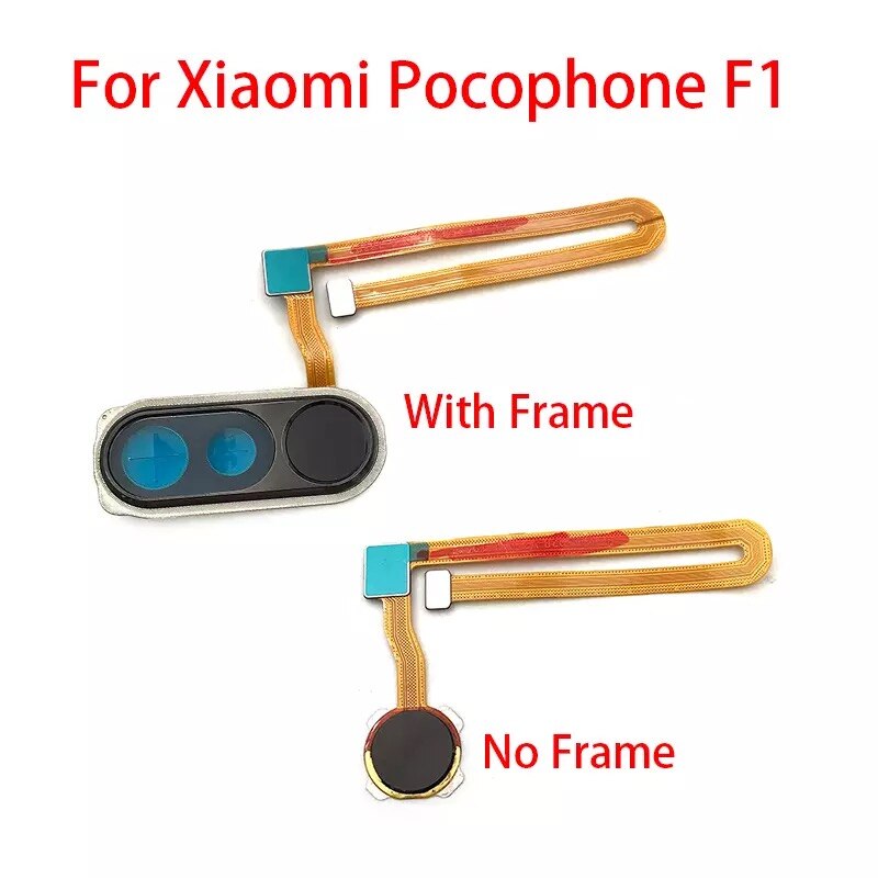 Id Home Button Flex Kabel Reparatie Vingerafdruk Scanner Menu Return Key Erkenning Sensor Camera Glas Voor Xiaomi Pocophone F1