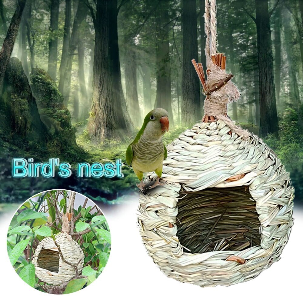 Natürliche Holz Vogel Nest Vogelhaus Kolibri Außerhalb Hängen handgefertigt draussen Heimat Garten Dekoration Container Zucht Nest