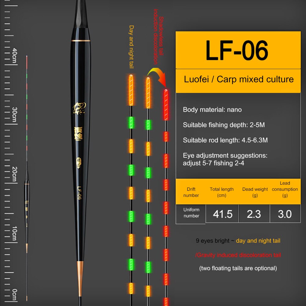 Carp Fishing Floats+Battery Fish Bite Reminder Buoy Night Light Electronic Bobber Carp Fishing Tool Gear Supplies: 41.5