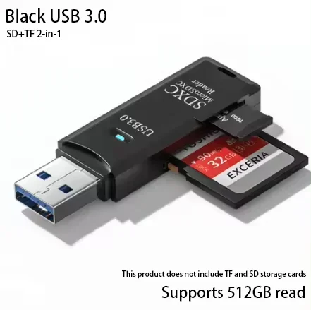 2 In1 USB 3.0/2.0 Card Reader Micro TF Card Reader USB Adapter High Speed Cardreader SD Memory Card For PC Laptop Accessories