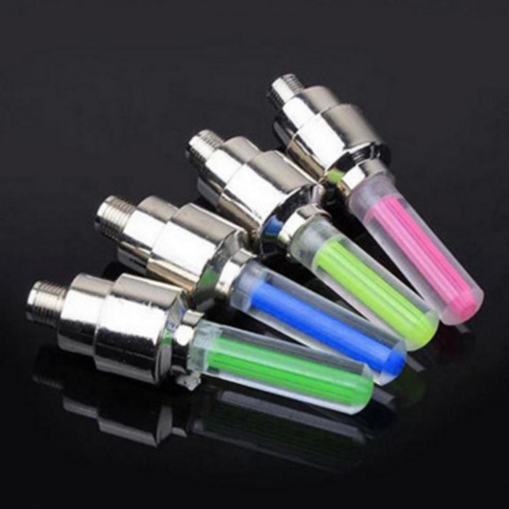 2Stck Motorrad Auto Fahrrad Reifen Ventil Kappen Licht LED Ventil Abdeckung Glühwürmchen Lampe Für Autos Fahrräder Wasserdichte Universal- lichter