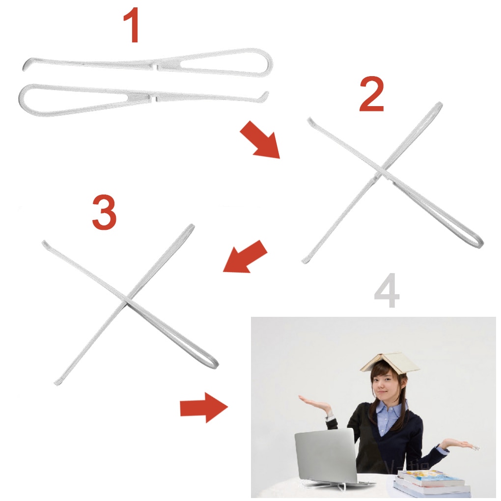 1 Pair Portable Laptop Stand Foldable Holder Notebook Support Adjustable Desktop Bracket Ergonomic Laptop Stand