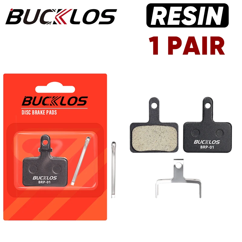 Pastillas de freno de resina BUCKLOS 1/2/4/6/8/10 piezas pastillas de disco hidráulico de bicicleta para SHIMANO MT200 B01S pastilla de freno de bicicleta duradera resistente al desgaste: Blanco