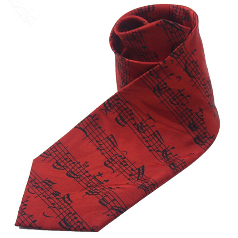 Cravate rouge pour Homme, Cravate décontractée, avec Notes de musique imprimées, style coréen, pour mariage, pour Homme d&#39;affaires,
