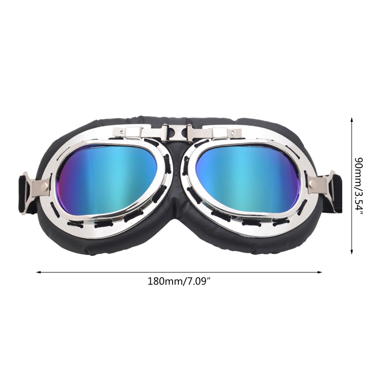 Motorfiets Vintage Goggle Retro Eyewear Bril Helm Bril Motrcross Scooter Bike Fietsen Winddicht Beschermende Gears