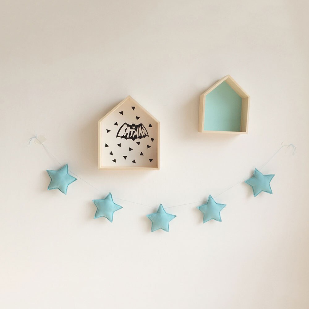 Nordique bébé chambre décoration tenture murale ornements à la main pépinière lune étoile guirlandes fille chambre décor Photo accessoires: QC0076-5