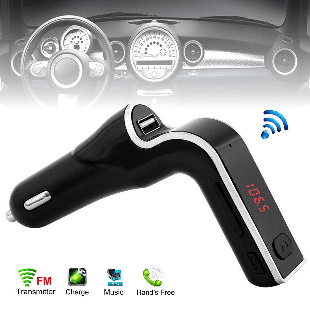 Car Wireless FM Transmitter Hands Free AUX Modulator Car Bluetooth Kit MP3 Player SD USB LCD Car USB Charger Accessories