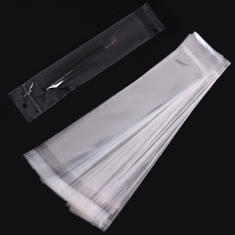 100Pcs Clear Plastic Zelfklevende Zak Zelfsluitende Kleine Tassen Voor Pen Sieraden Candy Verpakking Hersluitbare Cookie Verpakking