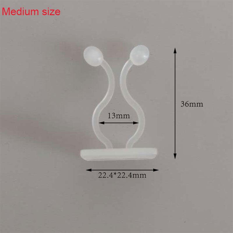 10-30PCS Plant Climbing Wall Fixture Clips Self-Adhesive Vines Holder Fixture Garden Plant Wall Vines Fixture Wall Sticky Hook: L / Brown