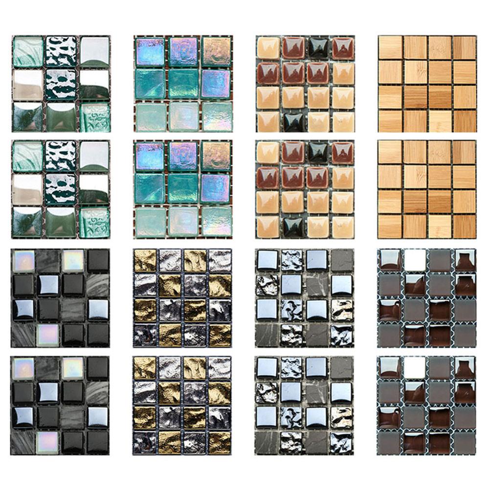10 st retro kakel väggdekaler pvc vattentät mosaik dekal kakel klistermärken badrum kök heminredning klistermärke